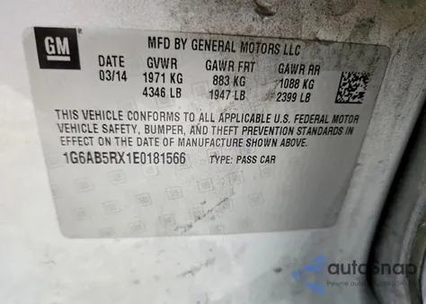 2014 Cadillac Ats Luxury из США, поврежденный, VIN 1G6AB5RX1E0181566